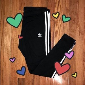 Adidas 3 Stripe Leggings - Large